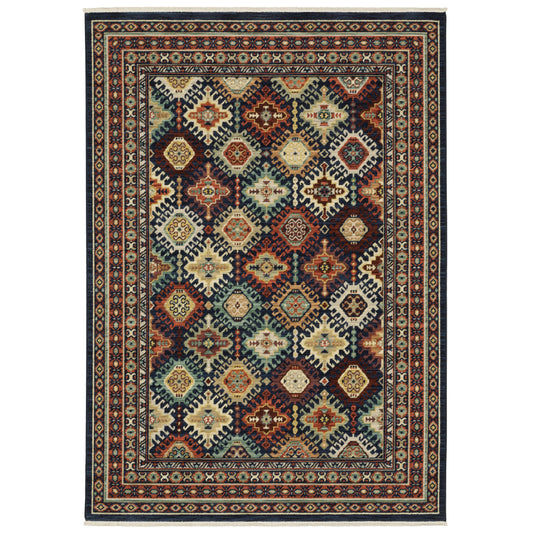 LILIHAN 003B6 Navy Rug - ORIENTAL WEAVERS