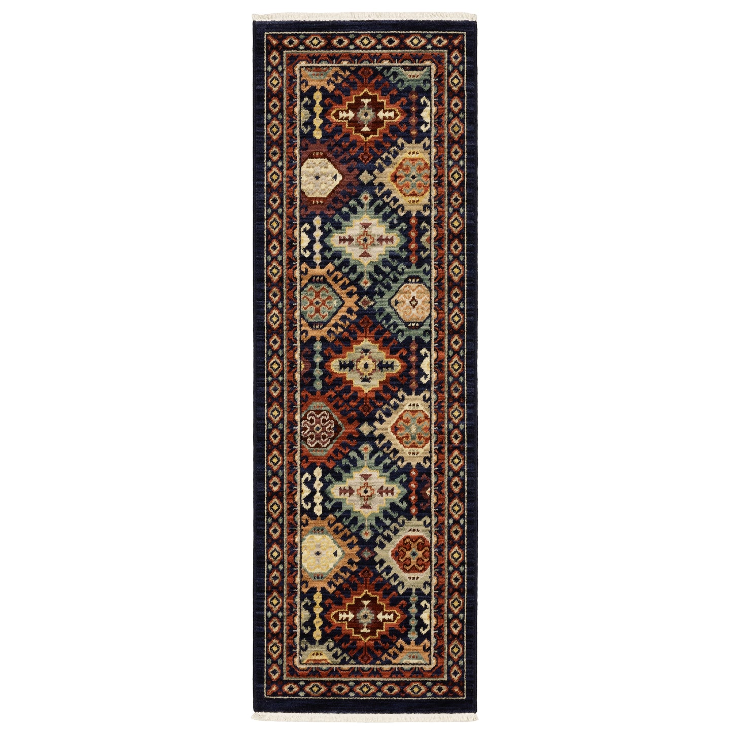 LILIHAN 003B6 Navy Rug - ORIENTAL WEAVERS