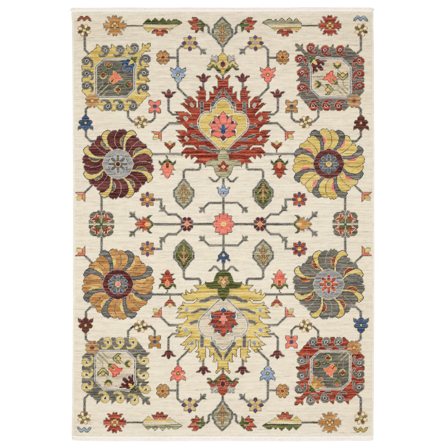 LUCCA 8111W Ivory Rug - ORIENTAL WEAVERS