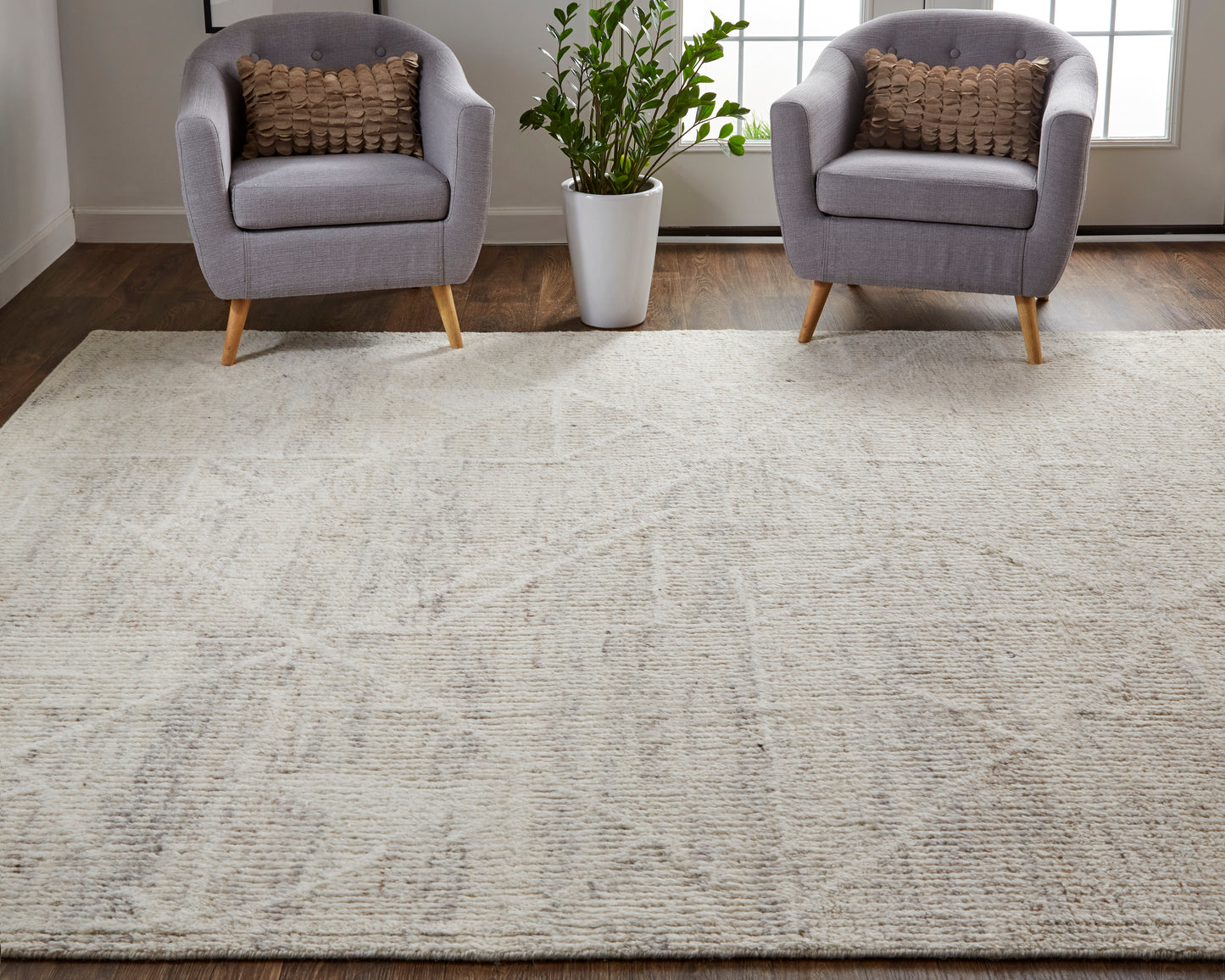 Alford Modern/Scandinavian/Natural Ivory/Tan Area Rug