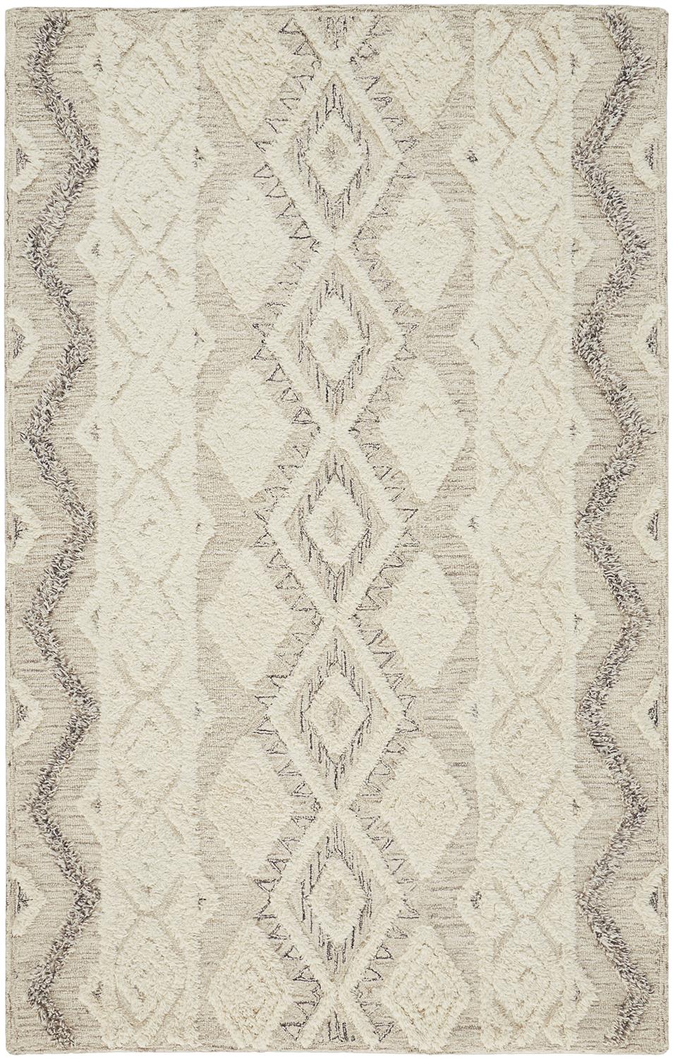 Anica Transitional/Natural/Bohemian & Eclectic Ivory/Taupe/Gray Accent Rug