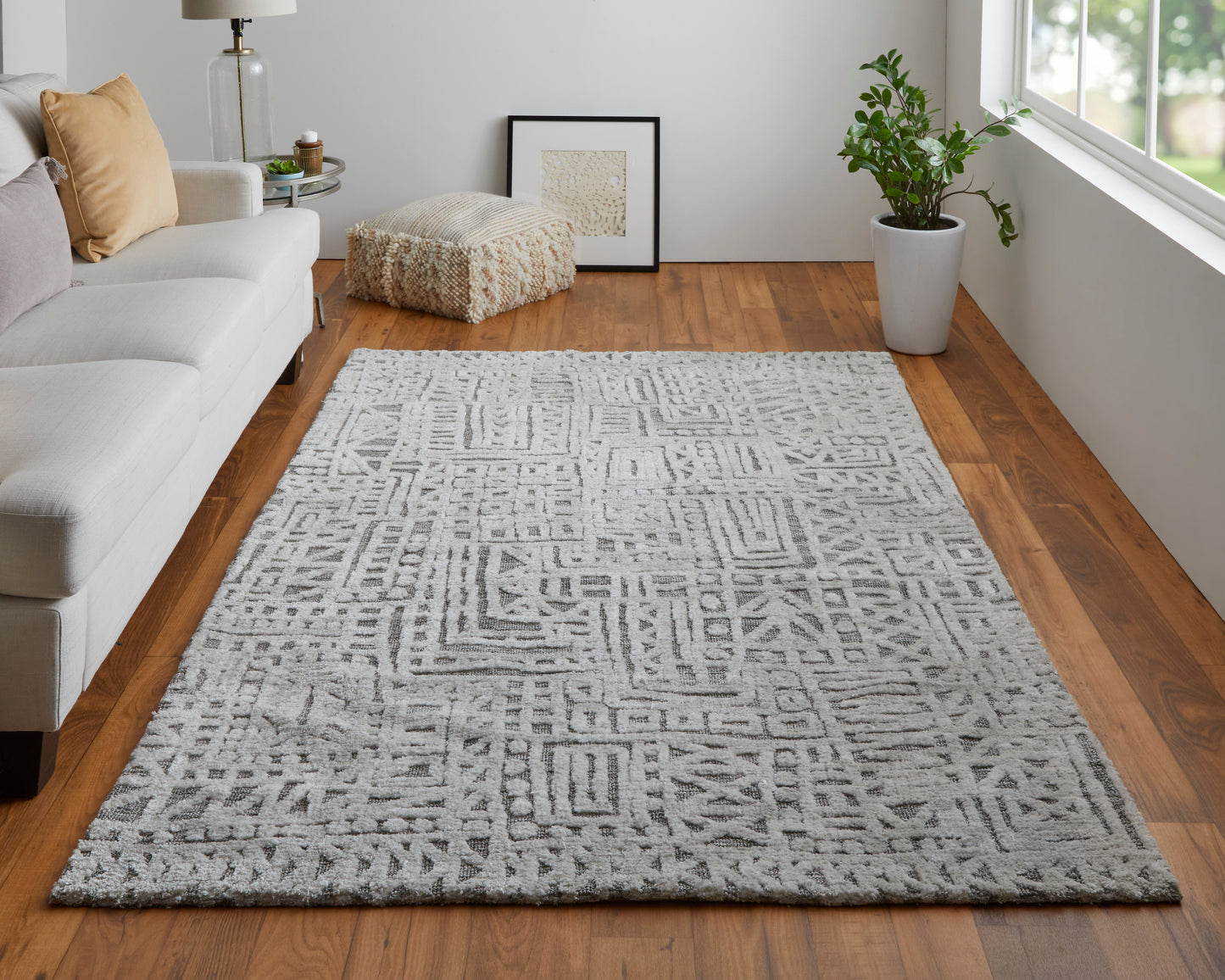 Colton Modern/Casual/Casual Gray/Silver Accent Rug