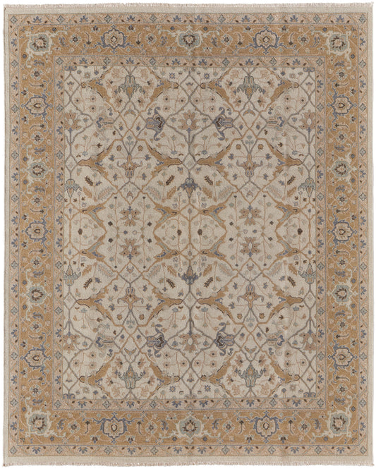 Corbitt Traditional/Classic Ivory/Gold Accent Rug  Feizy Rugs Small Parcel,Feizy Rugs,Corbitt,Ivory/Gold,2' x 3',Accent Rug,Wool,Traditional/Classic,India