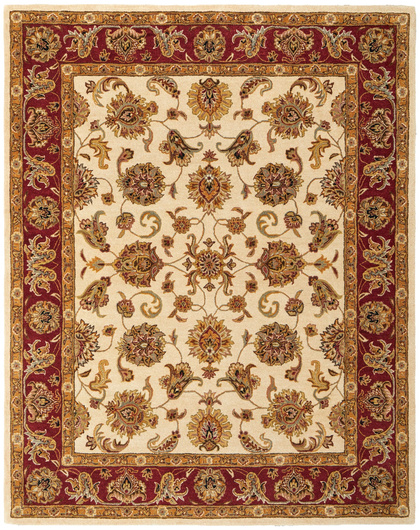 Wagner Traditional/Classic/Vintage Tan/Gold/Red Area Rug  Feizy Rugs Small Parcel,Feizy Rugs,Wagner,Tan/Gold/Red,8' x 10',Area Rug,Wool,Traditional/Classic/Vintage,India