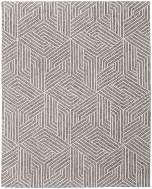 Lytton Modern/Casual/Scandinavian Gray/Ivory Accent Rug  Feizy Rugs Small Parcel,Feizy Rugs,Lytton,Gray/Ivory,2' x 3',Accent Rug,Wool,Modern/Casual/Scandinavian,India