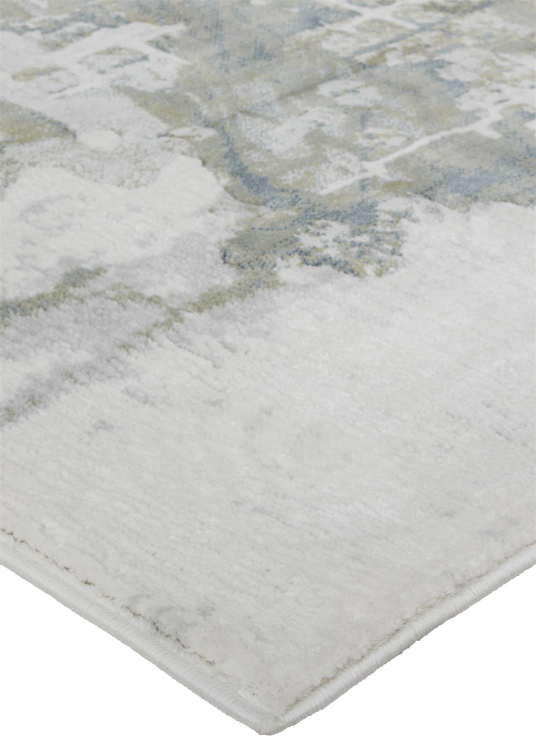 Atwell Transitional/Industrial/Casual Green/Gray/Ivory Accent Rug