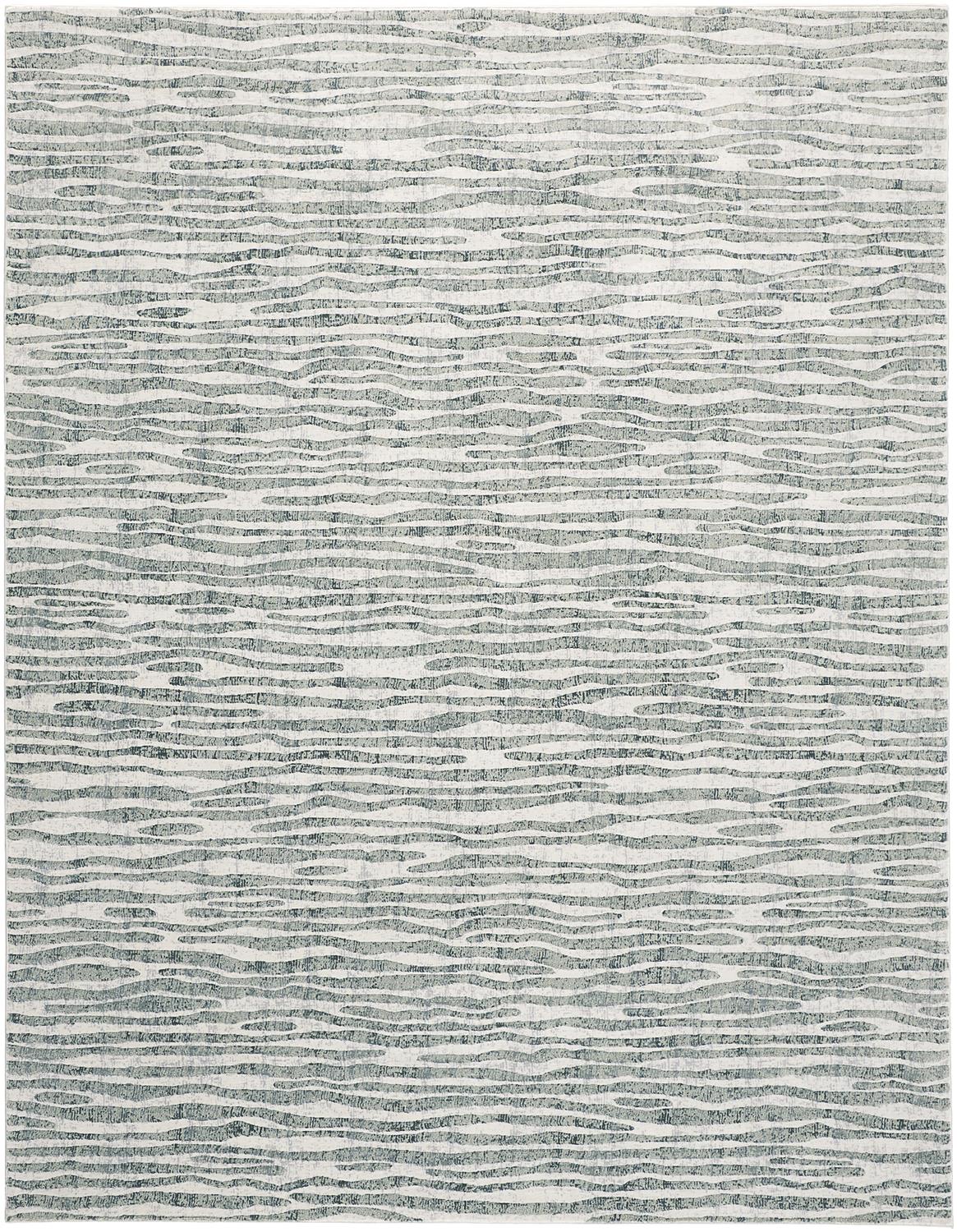 Atwell Transitional/Industrial/Casual Gray/Green/Ivory Accent Rug