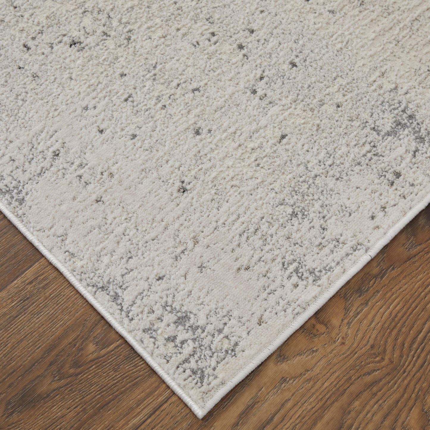 Astra Transitional/Industrial/Casual Ivory/Gray/Black Area Rug