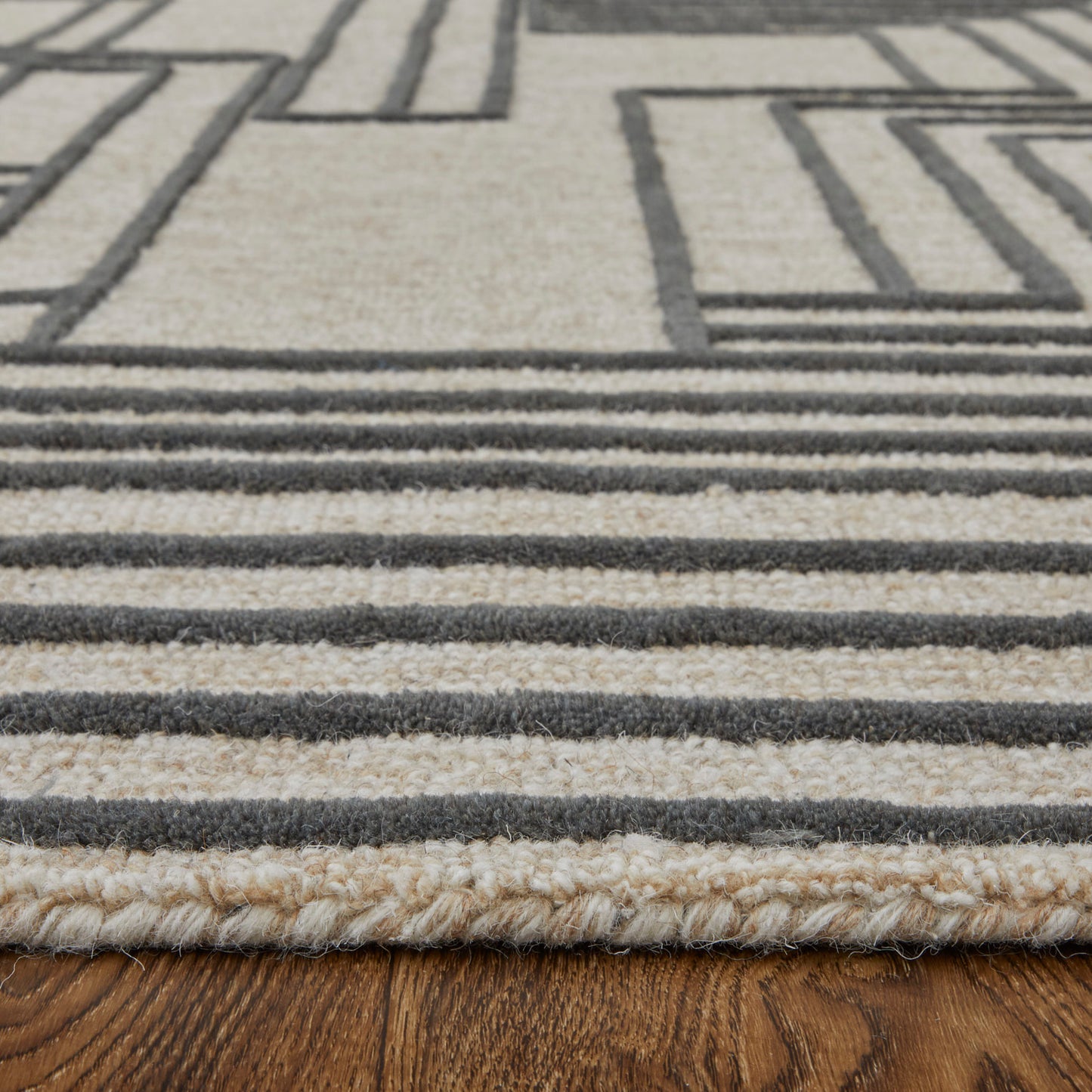 Gansett Modern/Casual Tan/Brown Runner  Feizy Rugs Small Parcel,Feizy Rugs,Gansett,Tan/Brown,2'6" x 8',Runner,Wool,Modern/Casual,India