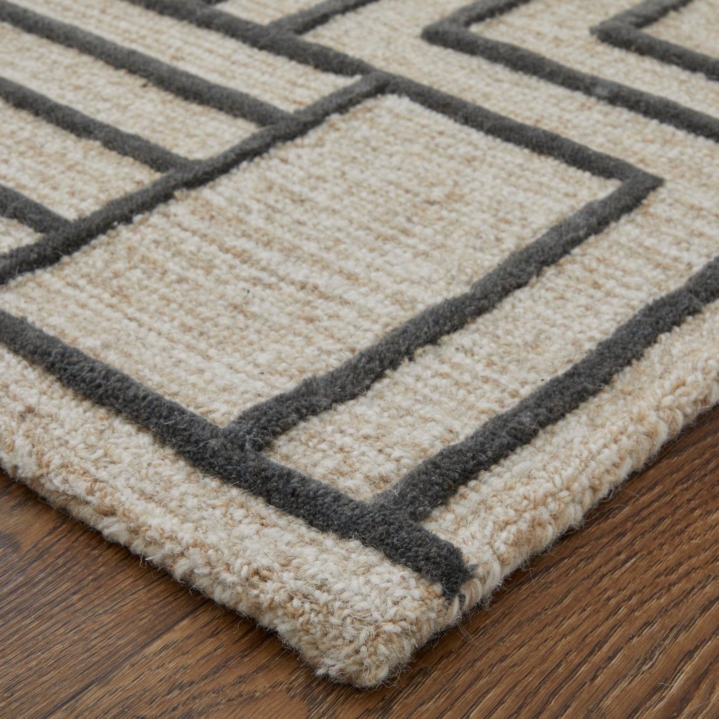 Gansett Modern/Casual Tan/Brown Runner  Feizy Rugs Small Parcel,Feizy Rugs,Gansett,Tan/Brown,2'6" x 8',Runner,Wool,Modern/Casual,India