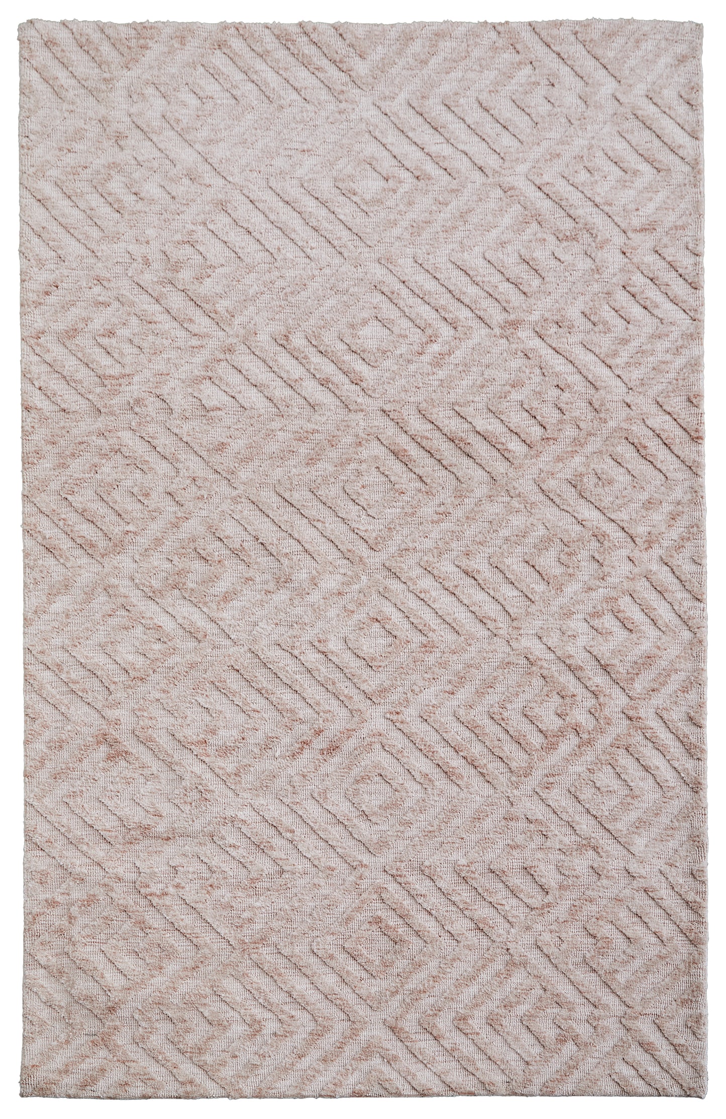 Colton Modern/Farmhouse Pink/Ivory Accent Rug