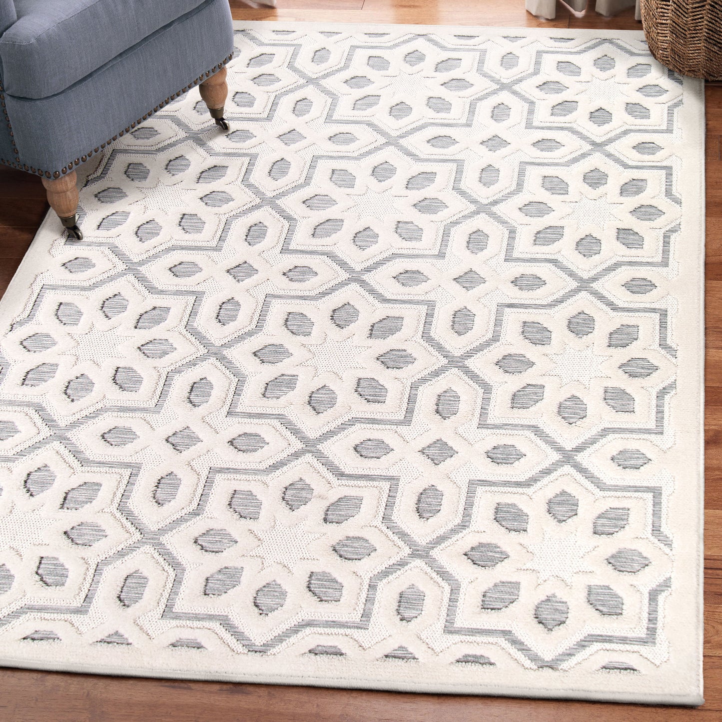 Crochet 1008 Natural Blue Rug - Orian