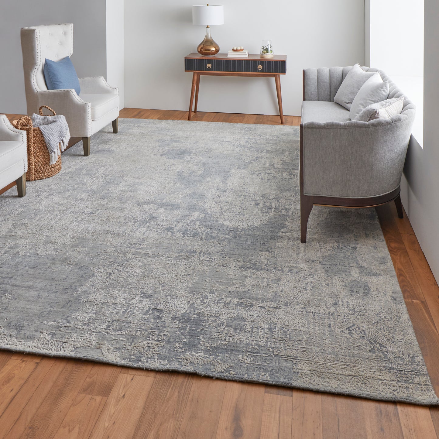 Eastfield Modern/Casual Silver/Gray Accent Rug