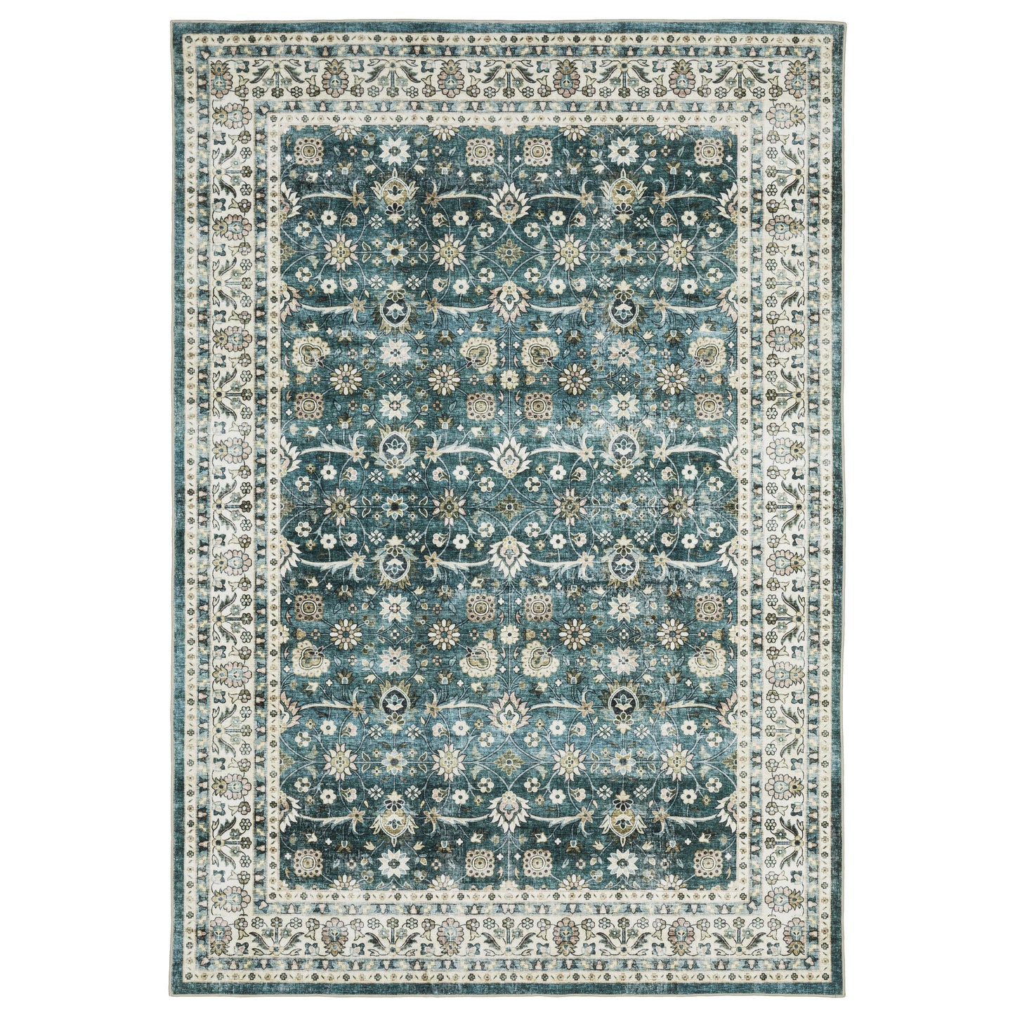 SUMTER SUM08 Teal Rug - ORIENTAL WEAVERS