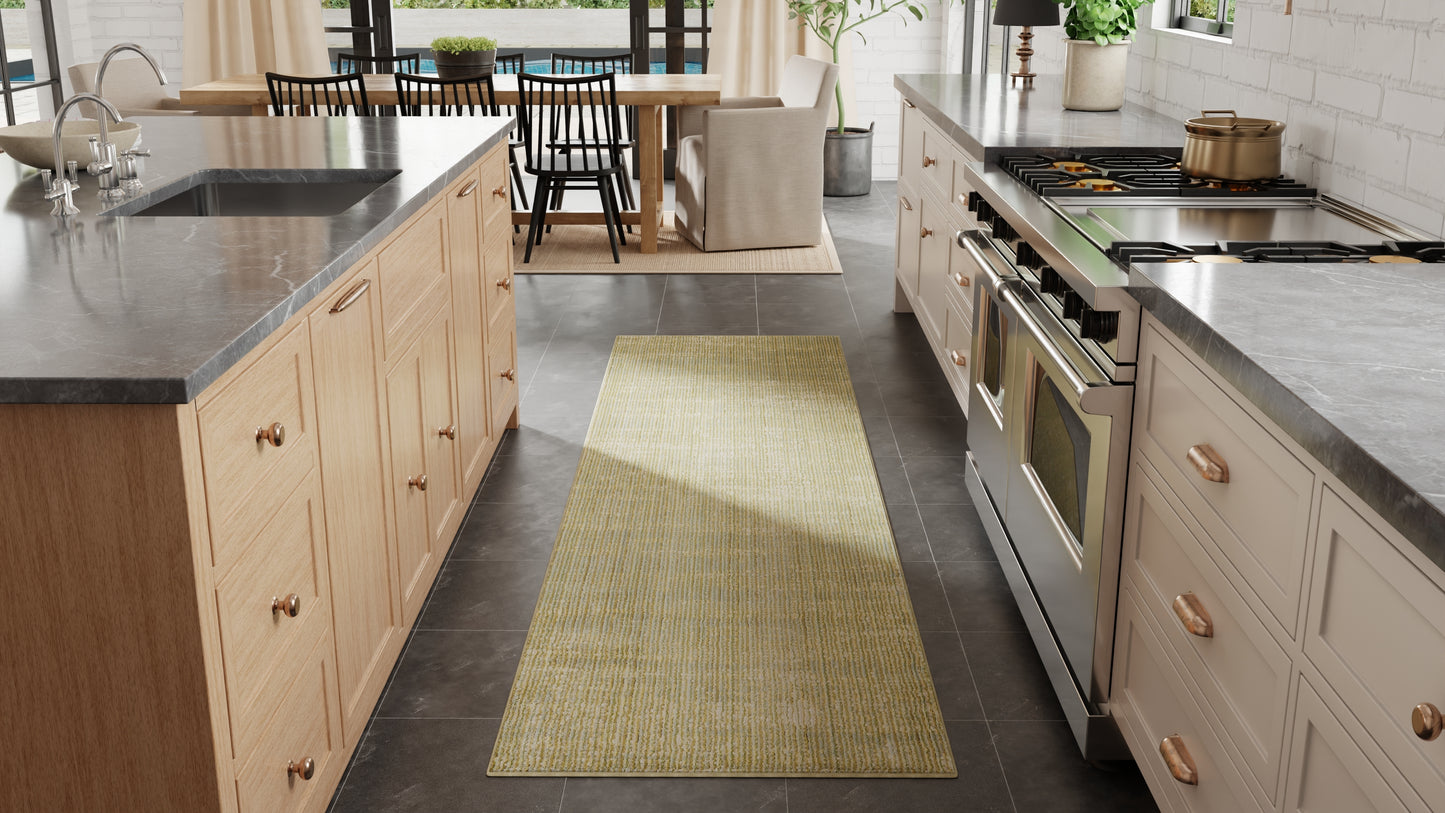 Deja Modern/Casual Green/Tan Runner  Feizy Rugs Small Parcel,Feizy Rugs,Deja,Green/Tan,2'6" x 7'3",Runner,Polypropylene/Polyester,Modern/Casual,Turkey