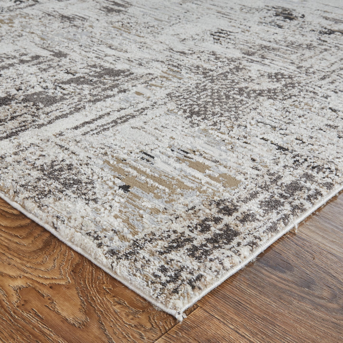 Vancouver Modern/Industrial Ivory/Gray/Brown Runner  Feizy Rugs Small Parcel,Feizy Rugs,Vancouver,Ivory/Gray/Brown,2'10" x 7'10",Runner,Polypropylene/Polyester,Modern/Industrial,Turkey