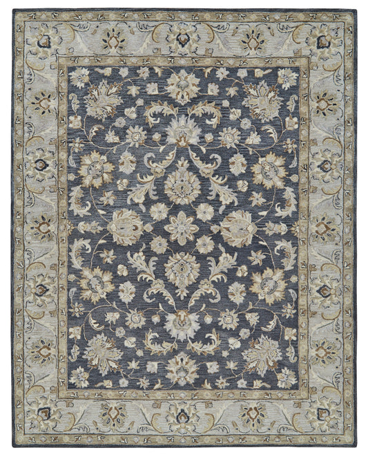 Eaton Traditional/Classic/Persian Blue/Gray/Taupe Accent Rug  Feizy Rugs Small Parcel,Feizy Rugs,Eaton,Blue/Gray/Taupe,2' x 3',Accent Rug,Wool,Traditional/Classic/Persian,India