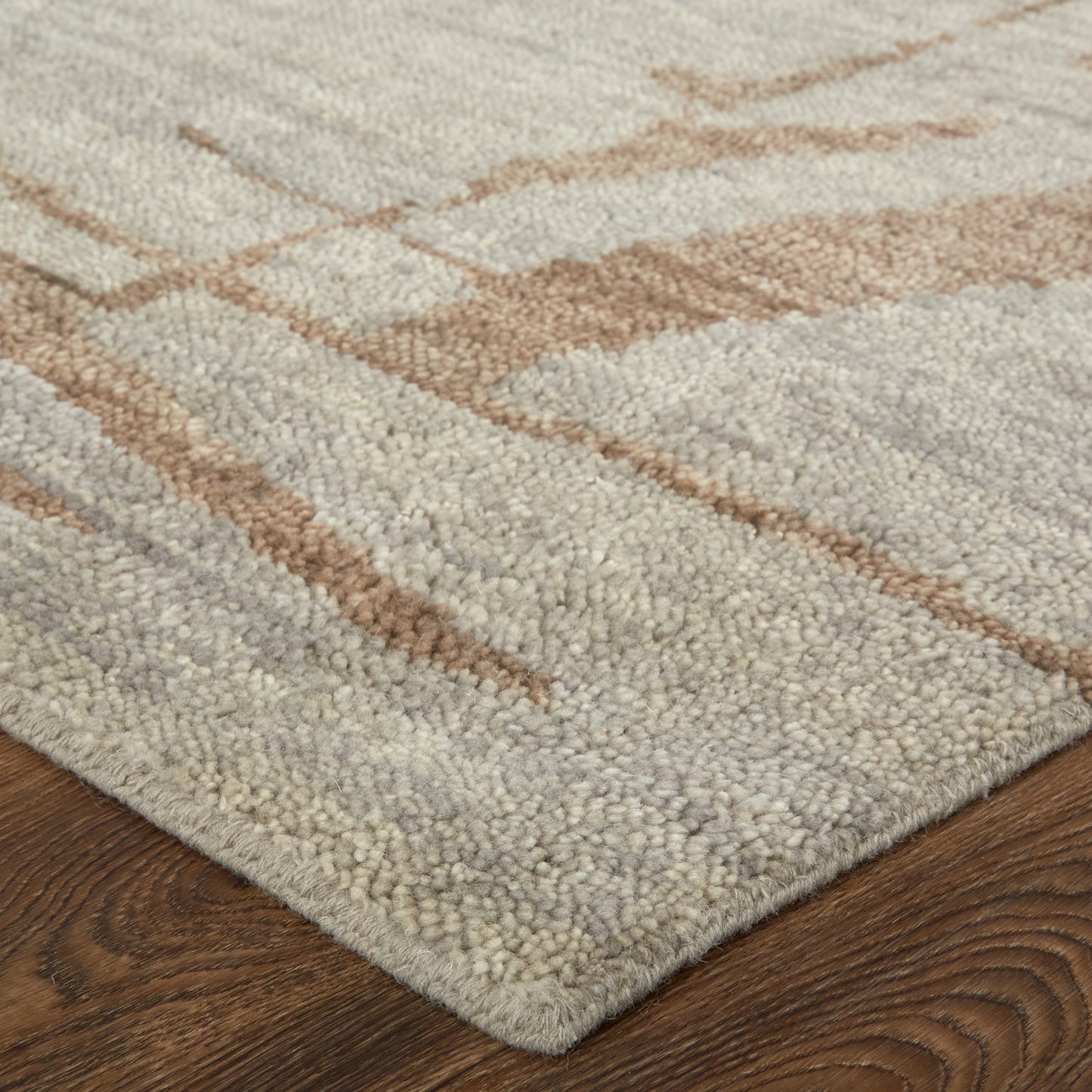 Sutton Transitional/Industrial/Casual Tan/Orange Runner  Feizy Rugs Small Parcel,Feizy Rugs,Sutton,Tan/Orange,2'6" x 8',Runner,Wool,Transitional/Industrial/Casual,India