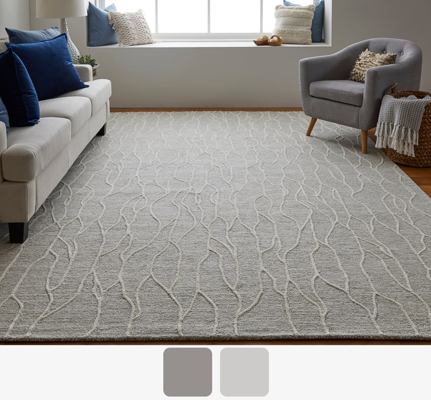 Enzo Transitional/Casual/Natural Taupe/Ivory Runner  Feizy Rugs Small Parcel,Feizy Rugs,Enzo,Taupe/Ivory,2'6" x 8',Runner,Wool,Transitional/Casual/Natural,India