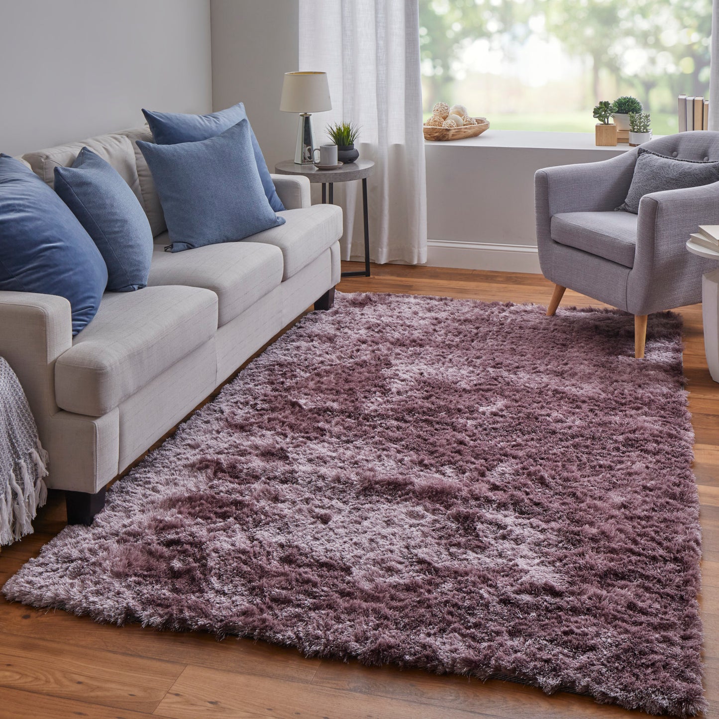 Indochine Modern/Luxury & Glam/Casual Purple/Pink Accent Rug  Feizy Rugs Small Parcel,Feizy Rugs,Indochine,Purple/Pink,3'6" x 5'6",Accent Rug,Polyester,Modern/Luxury & Glam/Casual,China