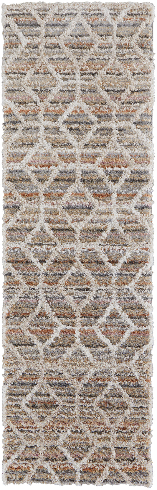 Mynka Transitional/Bohemian & Eclectic/Farmhouse Tan/Taupe/Ivory Runner  Feizy Rugs Small Parcel,Feizy Rugs,Mynka,Tan/Taupe/Ivory,2'6" x 8',Runner,Polyester,Transitional/Bohemian & Eclectic/Farmhouse,Turkey