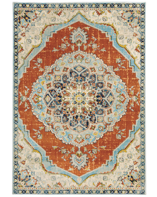 XANADU 1332Q Orange Rug - ORIENTAL WEAVERS