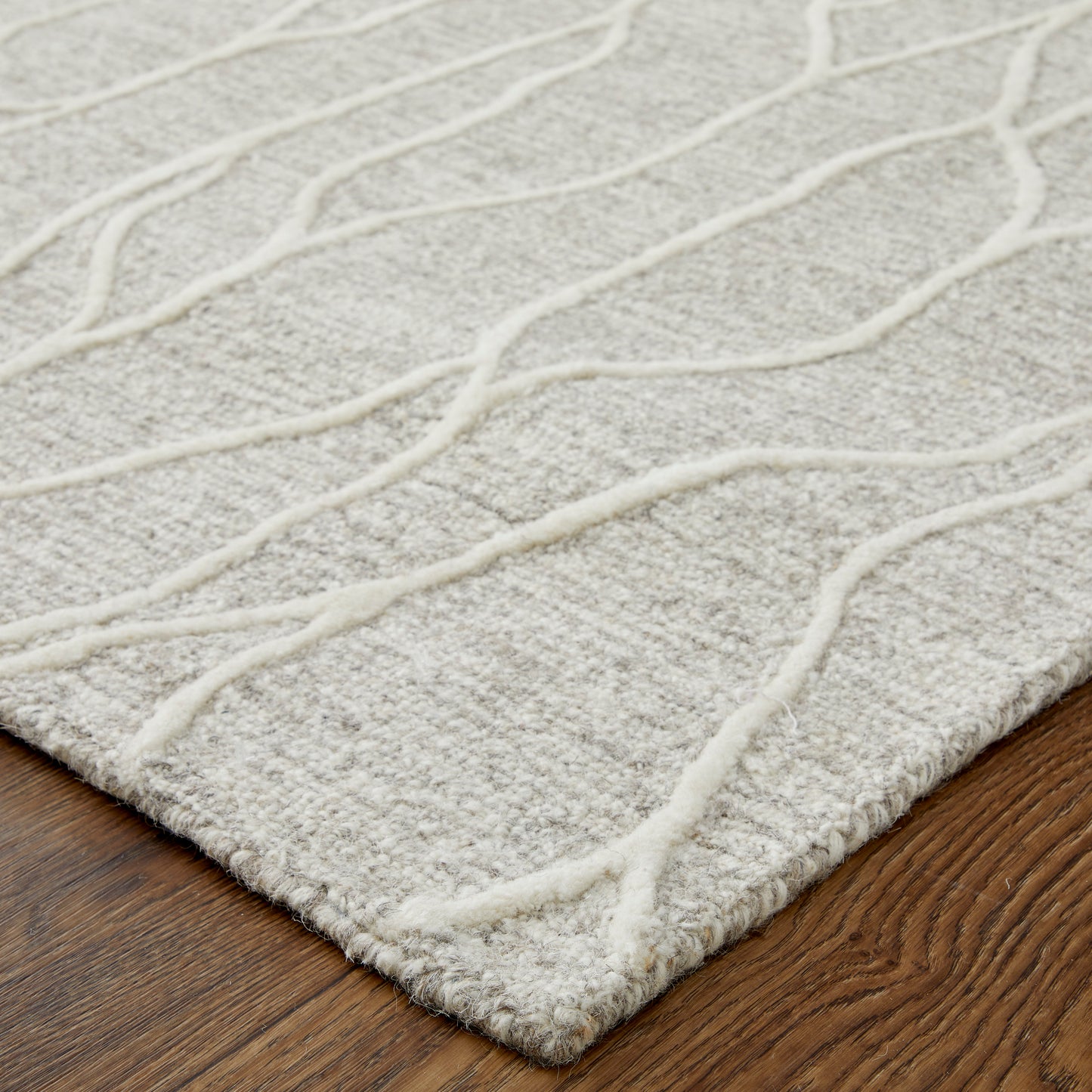 Enzo Transitional/Casual/Natural Taupe/Ivory Runner  Feizy Rugs Small Parcel,Feizy Rugs,Enzo,Taupe/Ivory,2'6" x 8',Runner,Wool,Transitional/Casual/Natural,India