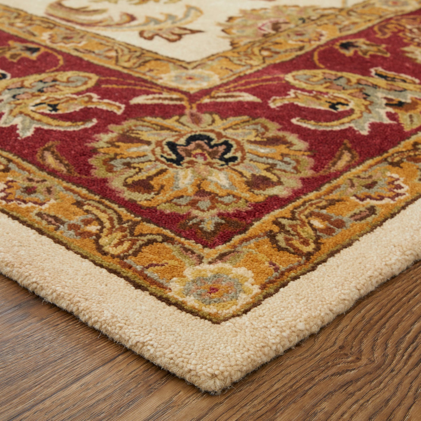 Wagner Traditional/Classic/Vintage Tan/Gold/Red Area Rug  Feizy Rugs Small Parcel,Feizy Rugs,Wagner,Tan/Gold/Red,8' x 10',Area Rug,Wool,Traditional/Classic/Vintage,India