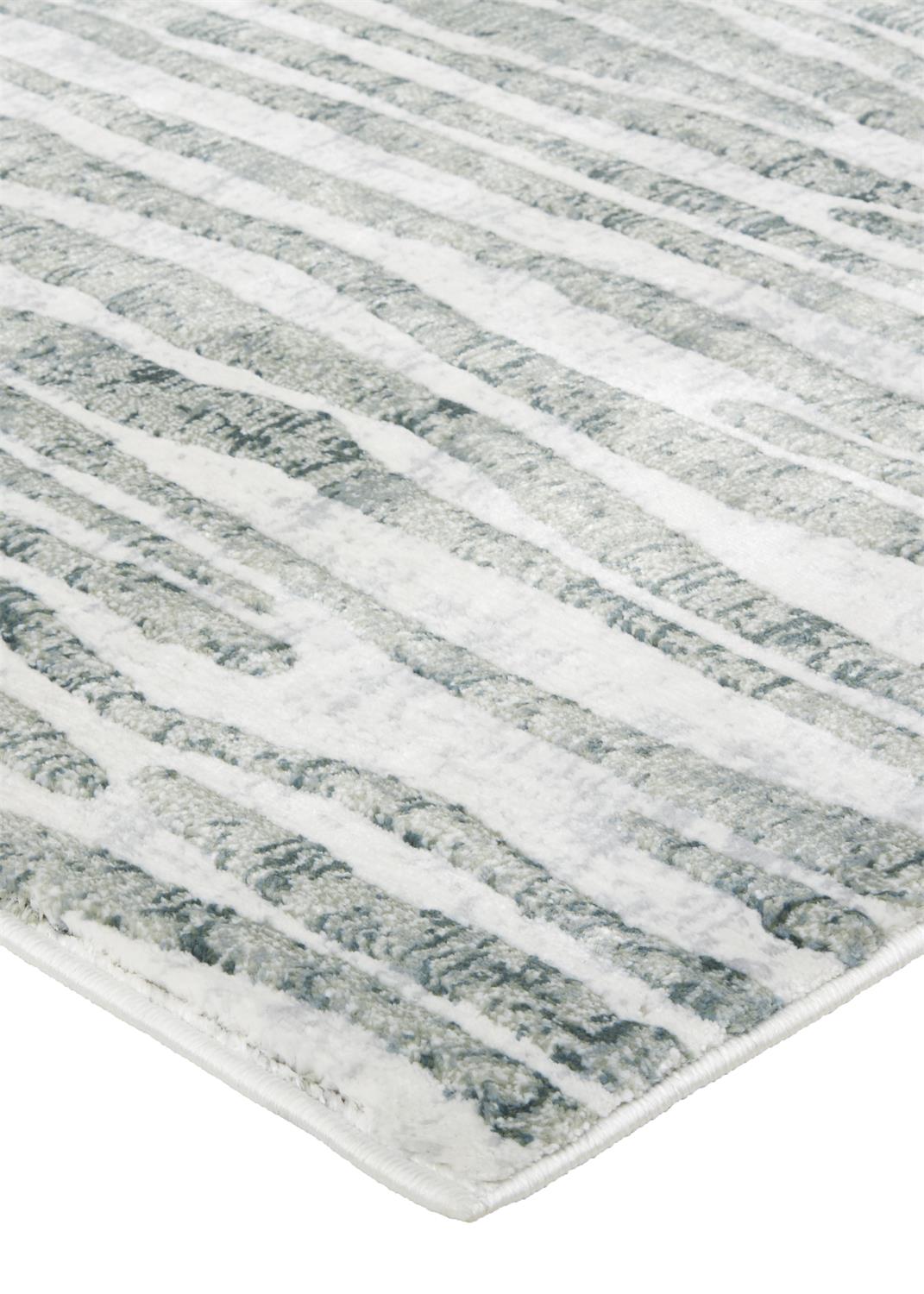 Atwell Transitional/Industrial/Casual Gray/Green/Ivory Accent Rug