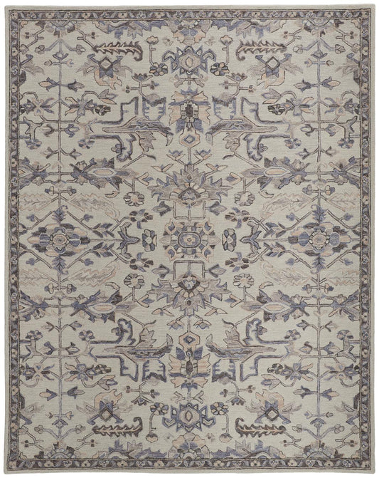 Fallon Traditional/Classic/Casual Ivory/Gray Accent Rug