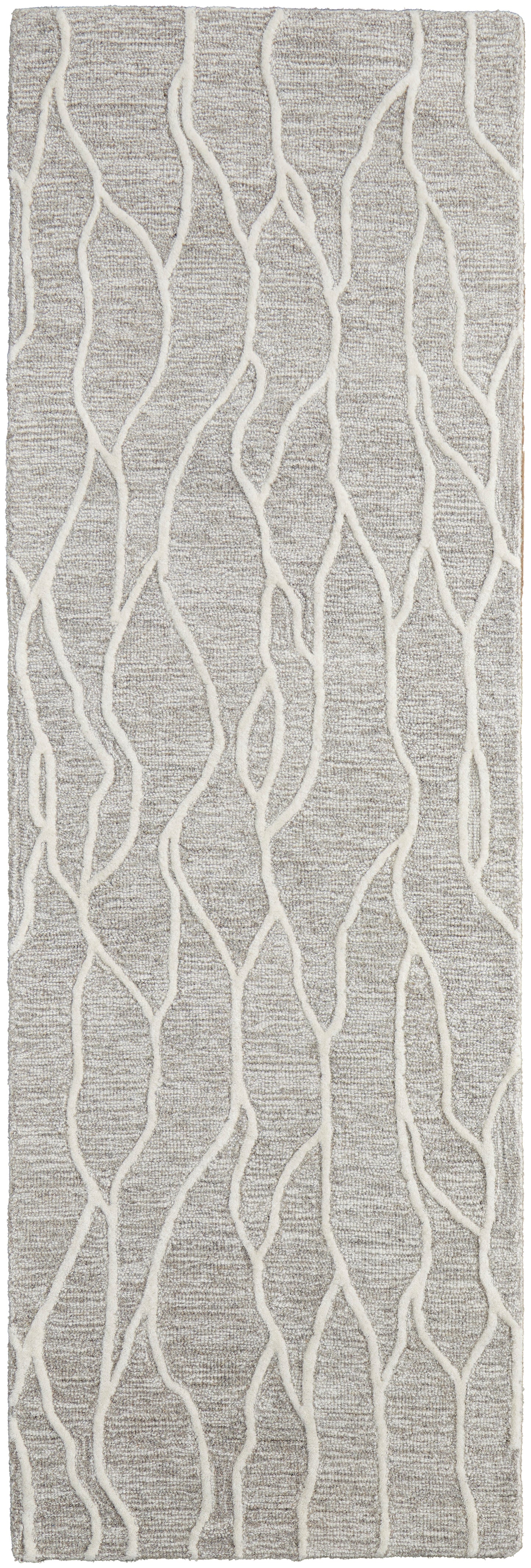 Enzo Transitional/Casual/Natural Taupe/Ivory Runner  Feizy Rugs Small Parcel,Feizy Rugs,Enzo,Taupe/Ivory,2'6" x 8',Runner,Wool,Transitional/Casual/Natural,India