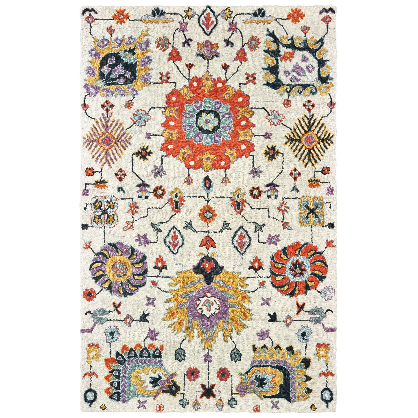 ZAHRA 75502 Ivory Rug - ORIENTAL WEAVERS