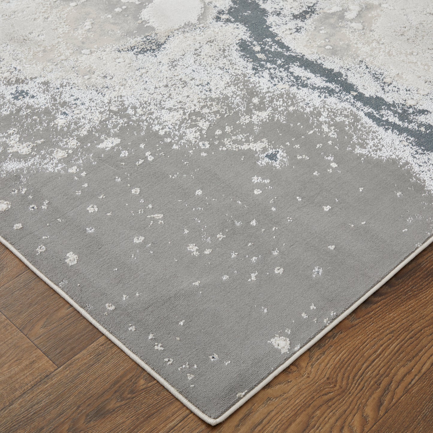 Astra Transitional/Industrial/Casual Gray/Ivory Area Rug